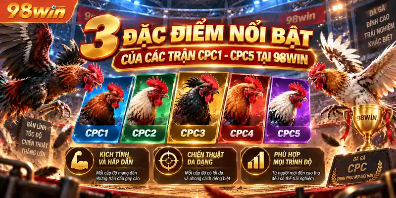 3 đặc điểm nổi bật của các trận CPC1-CPC5 tại 98WIN