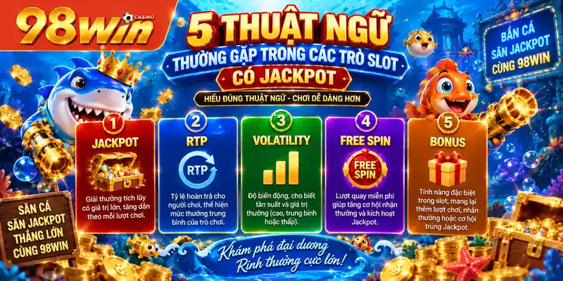 5 thuật ngữ thường gặp trong các trò slot có Jackpot