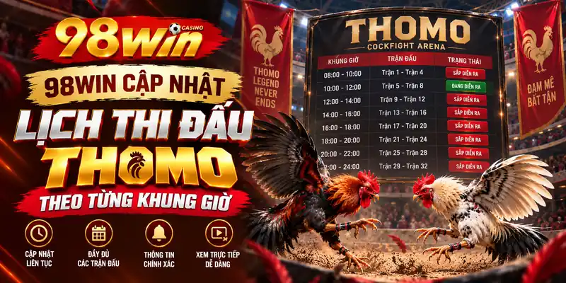 98WIN cập nhật lịch thi đấu Thomo theo từng khung giờ