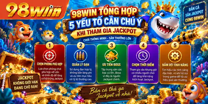 98WIN tổng hợp 5 yếu tố cần chú ý khi tham gia Jackpot