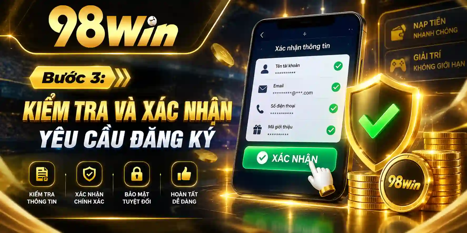 Kiểm tra và xác nhận yêu cầu đăng ký