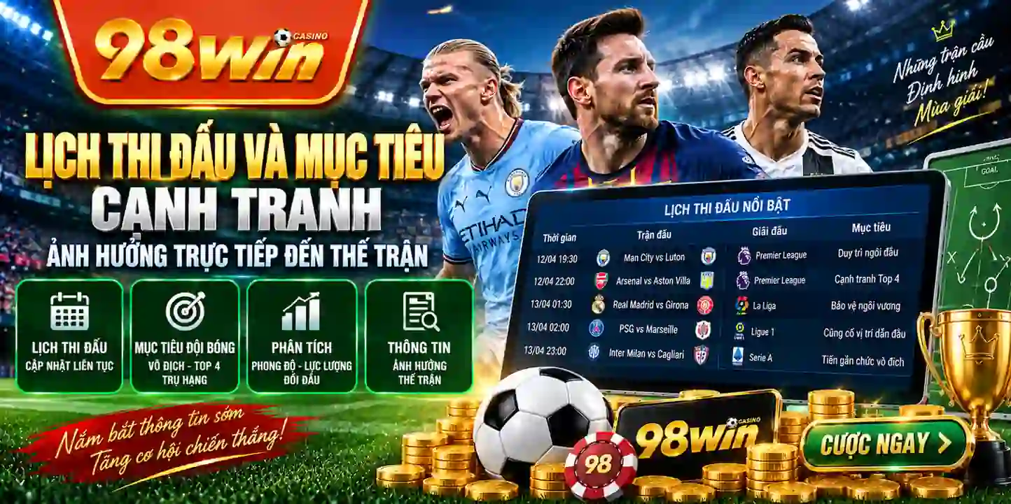 Lịch thi đấu và mục tiêu cạnh tranh ảnh hưởng trực tiếp đến thế trận