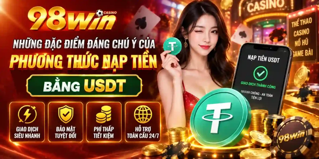 Những đặc điểm đáng chú ý của phương thức nạp tiền bằng USDT
