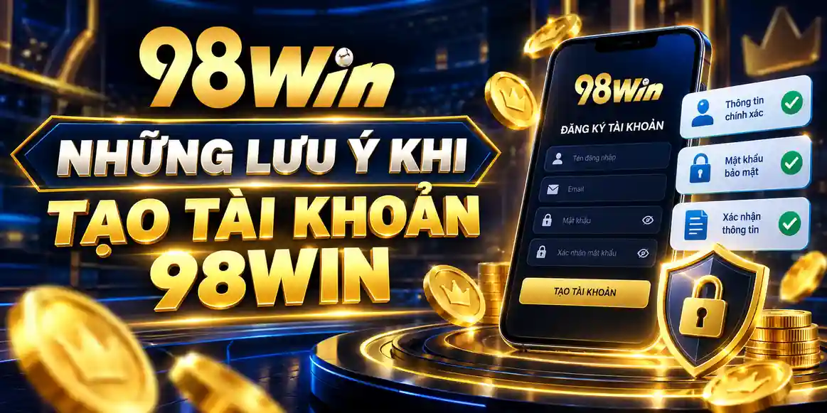 Những lưu ý khi tạo tài khoản 98WIN
