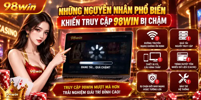 Những nguyên nhân phổ biến khiến truy cập 98WIN bị chậm