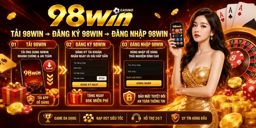 Tải 98WIN → Đăng ký 98WIN → Đăng nhập 98WIN