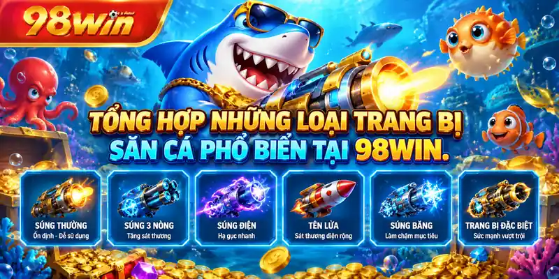 Tổng hợp những loại trang bị săn cá phổ biến tại 98WIN.
